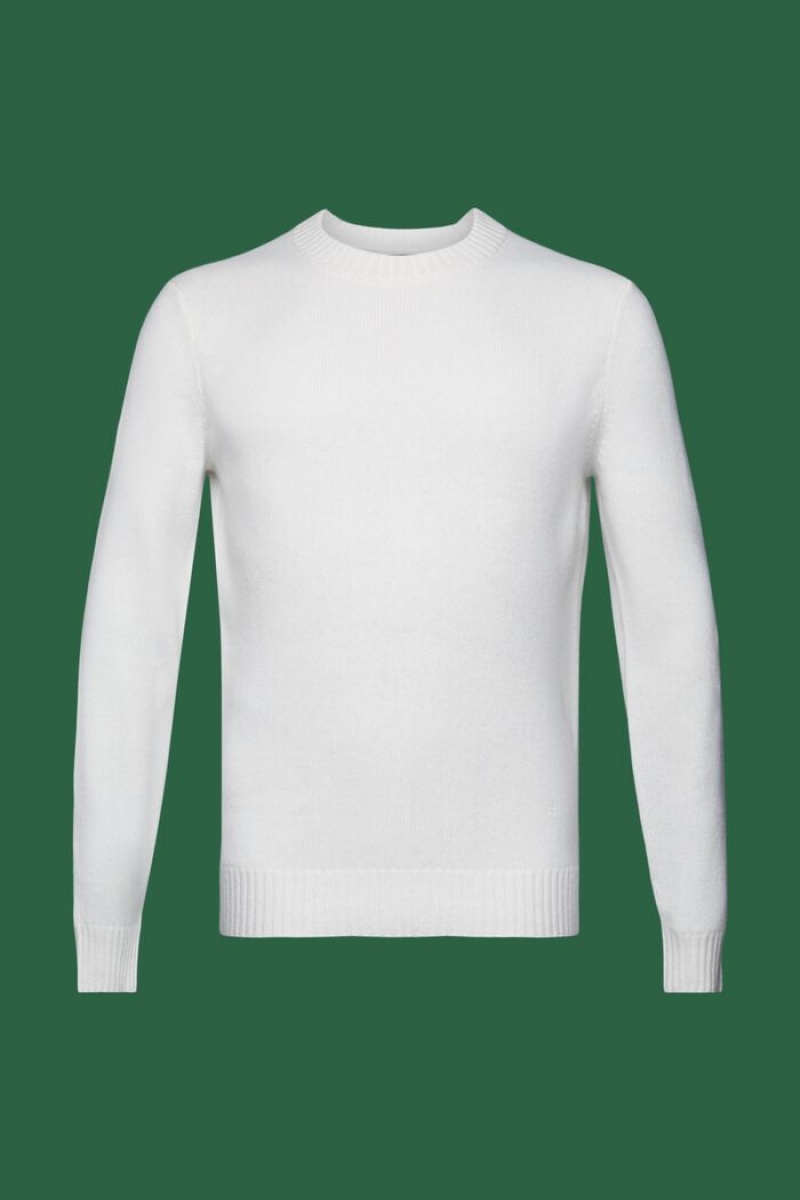 Pánské Jumpers Esprit Cashmere Bílé | KCQ736459