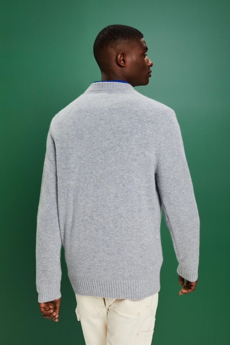 Pánské Jumpers Esprit Cashmere Světle Šedé | XVP974365