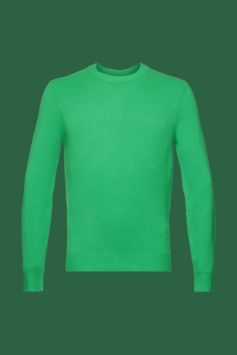 Pánské Jumpers Esprit Cashmere Tmavě Zelene | ARI712489