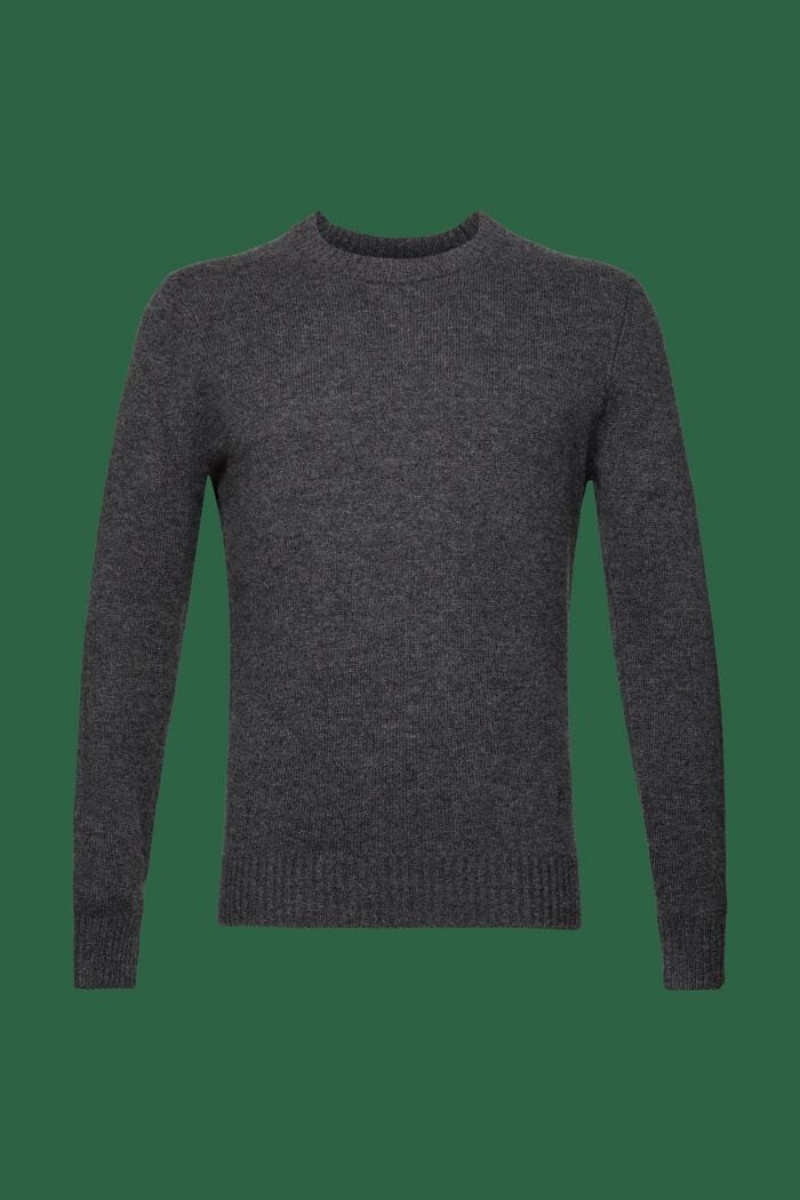 Pánské Jumpers Esprit Cashmere Tmavě Šedé | HWZ814360