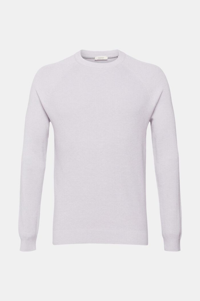 Pánské Jumpers Esprit Crewneck,100% Bavlněné Levandule | JKN526974