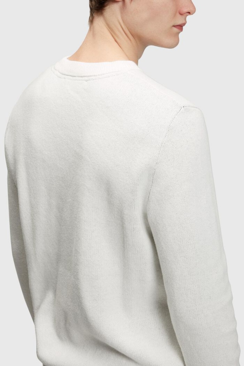 Pánské Jumpers Esprit Crewneck With Cashmere Krém Béžový | VFM036921