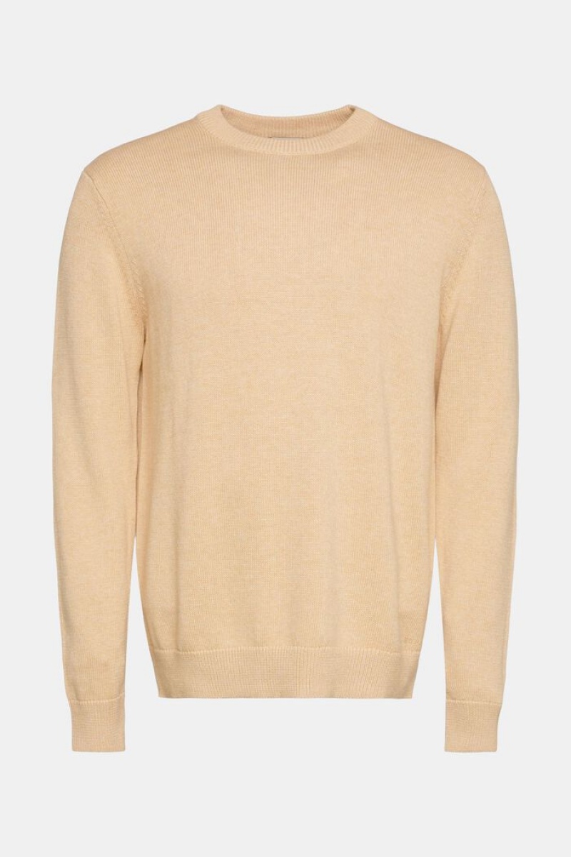 Pánské Jumpers Esprit Sustainable Bavlněné Knit Béžový | AXO493526