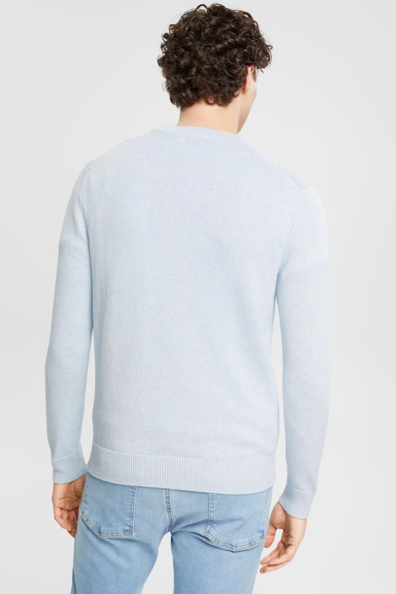 Pánské Jumpers Esprit Sustainable Bavlněné Knit Blankyt | ZCV409267