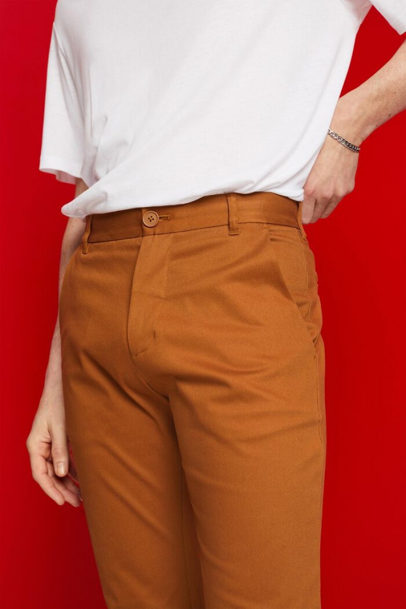 Pánské Kalhoty Esprit Chino Hnědé | RNY902648