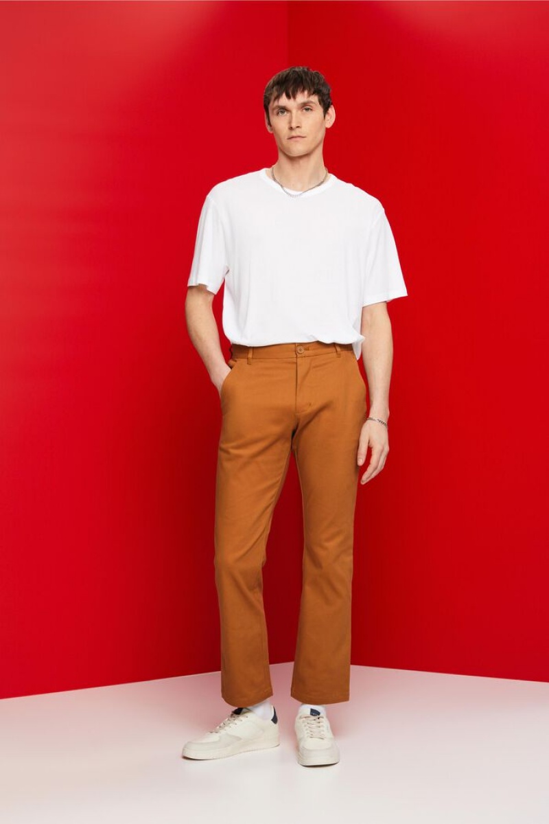 Pánské Kalhoty Esprit Chino Hnědé | RNY902648