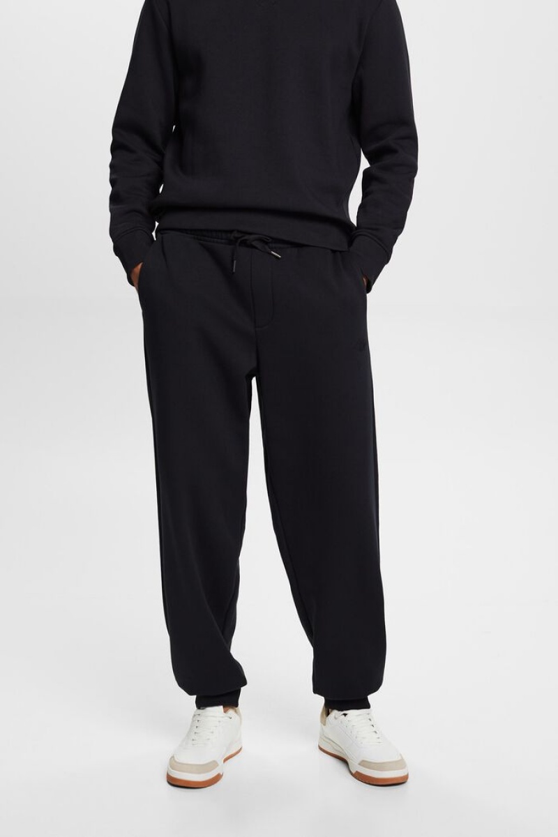 Pánské Kalhoty Esprit Joggers With Logo Stitching Černé | WXH023781