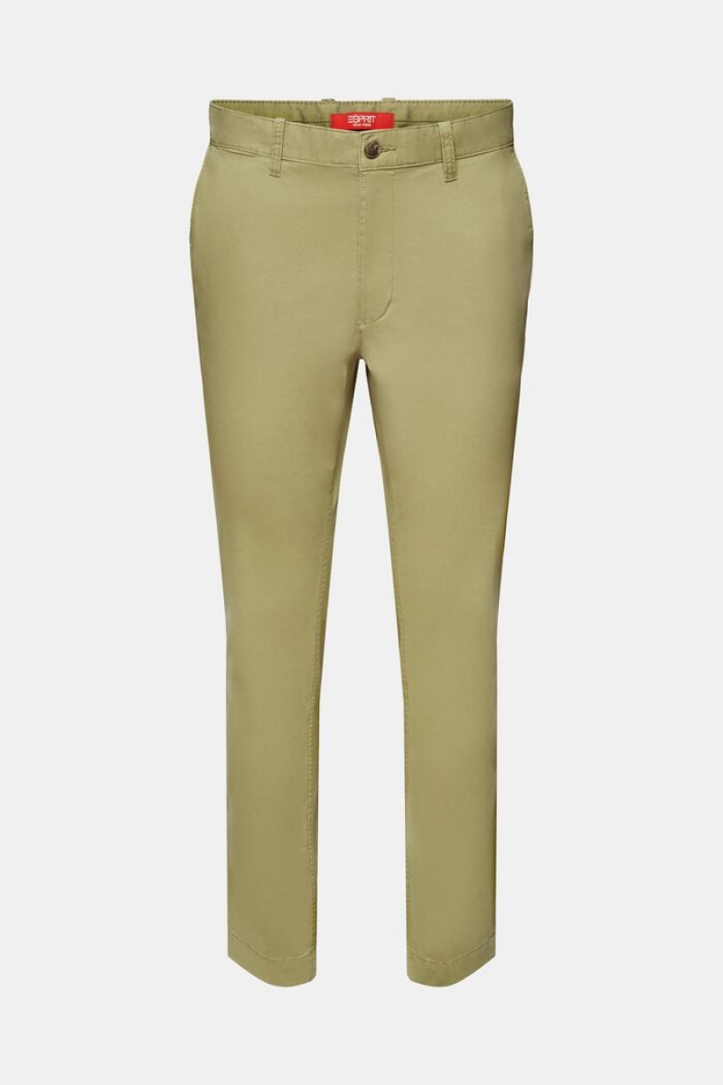 Pánské Kalhoty Esprit Slim Leg Chino Světle Hnědožlutý | ZOP986530