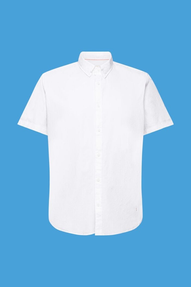 Pánské Košile Esprit Bavlněné Button Down Bílé | DPX635897