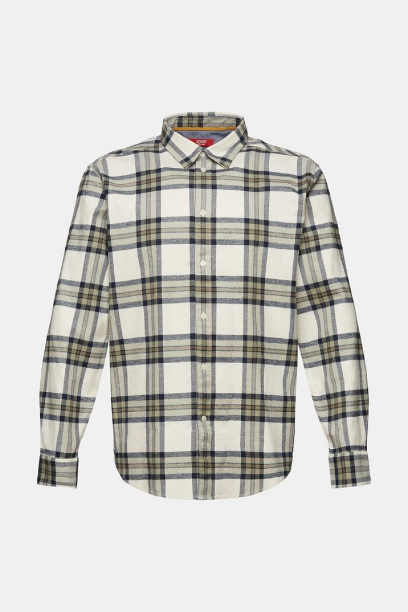 Pánské Košile Esprit Checked Flannel Bílé | AUL975843