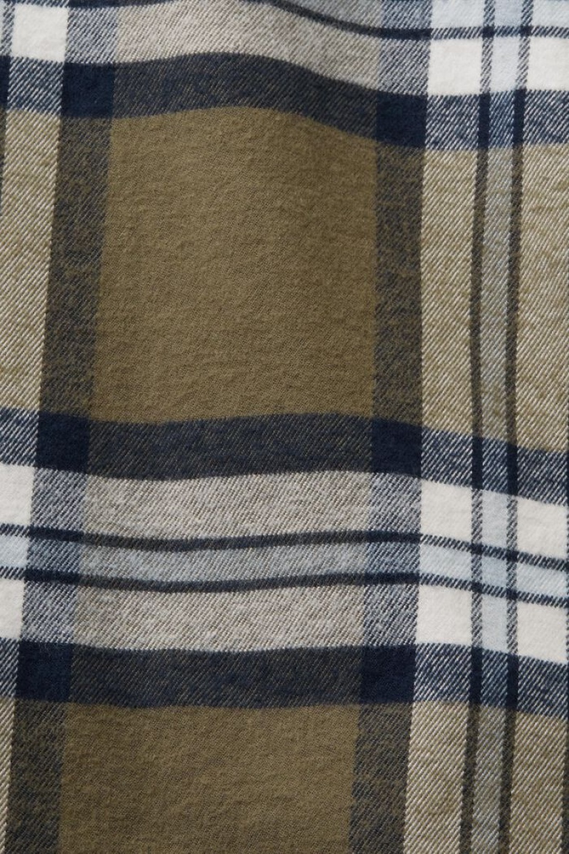 Pánské Košile Esprit Checked Flannel Hnědožlutý Zelene | RQX023815