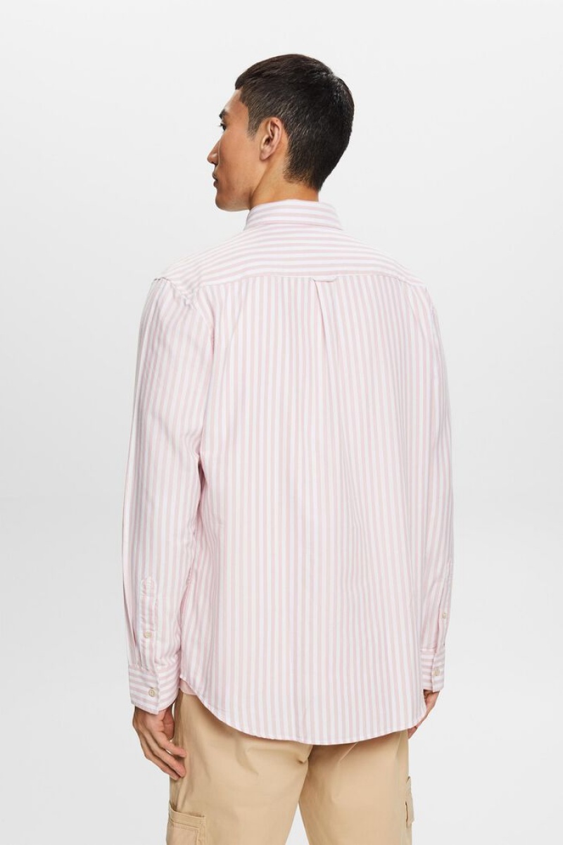 Pánské Košile Esprit Oxford Stripe Button-down Růžové | BAH287410