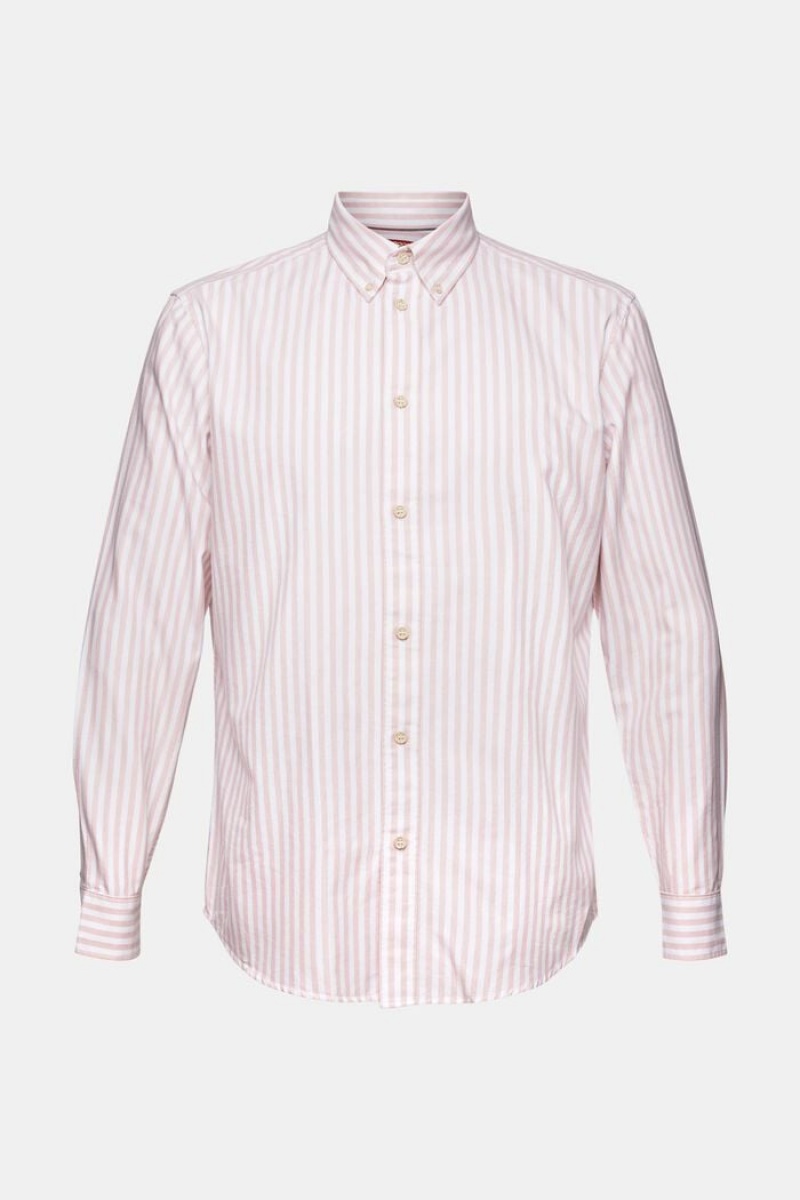 Pánské Košile Esprit Oxford Stripe Button-down Růžové | BAH287410