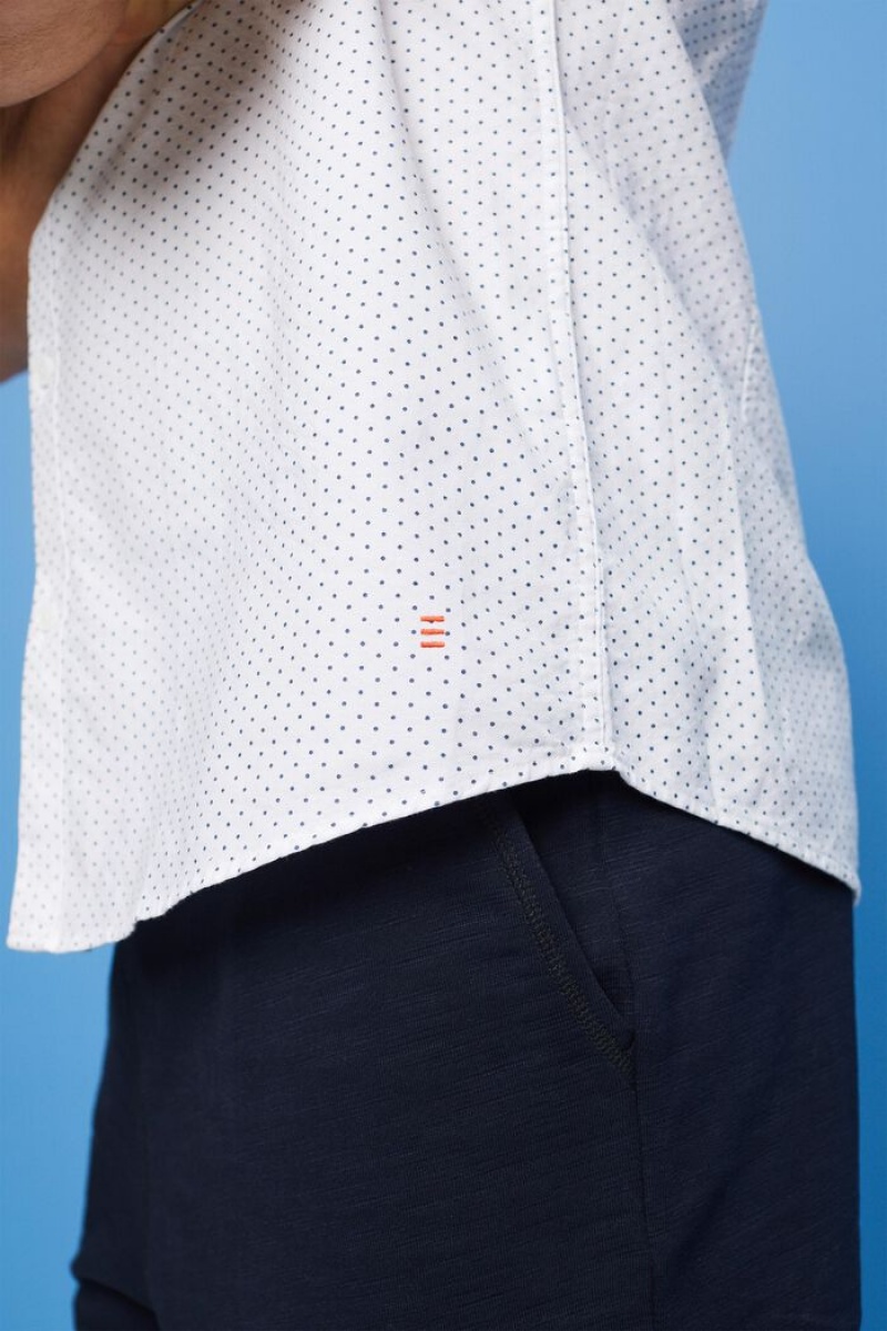 Pánské Košile Esprit Printed Button Down Bílé | SNV564173