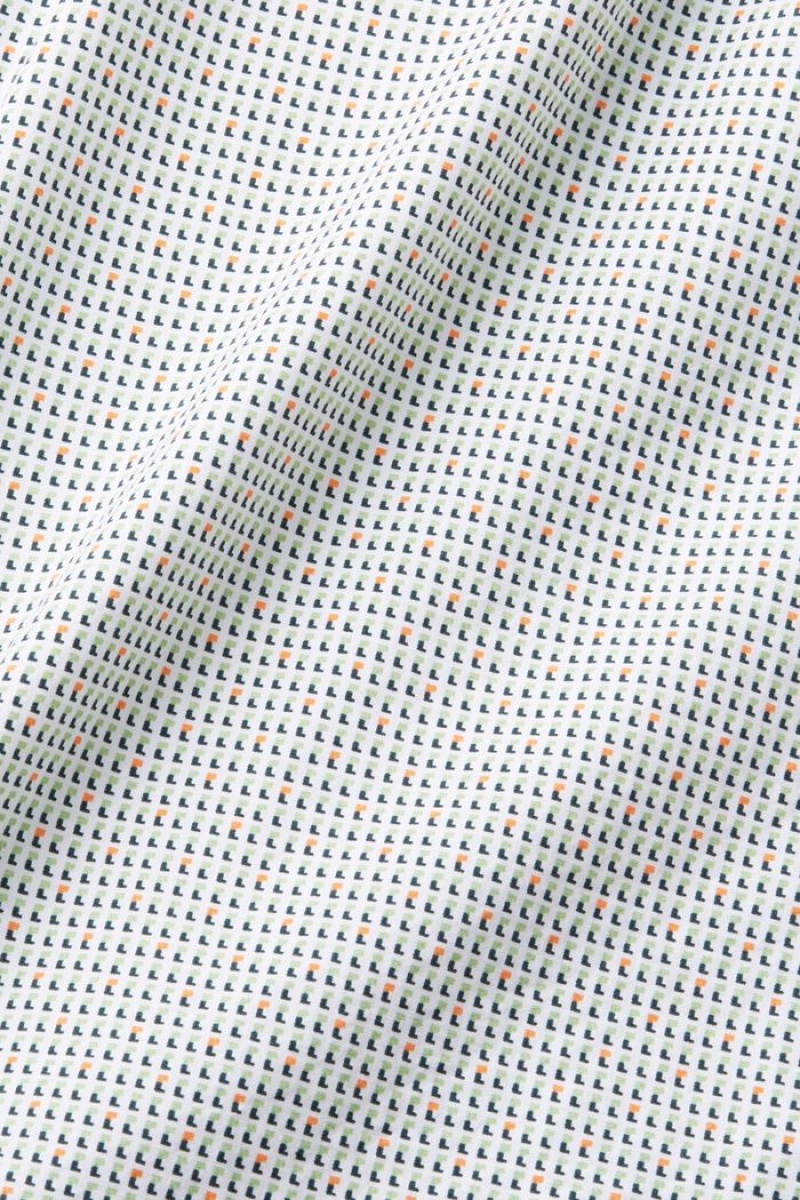 Pánské Košile Esprit Slim Fit With All-over Pattern Bílé | NZS032598