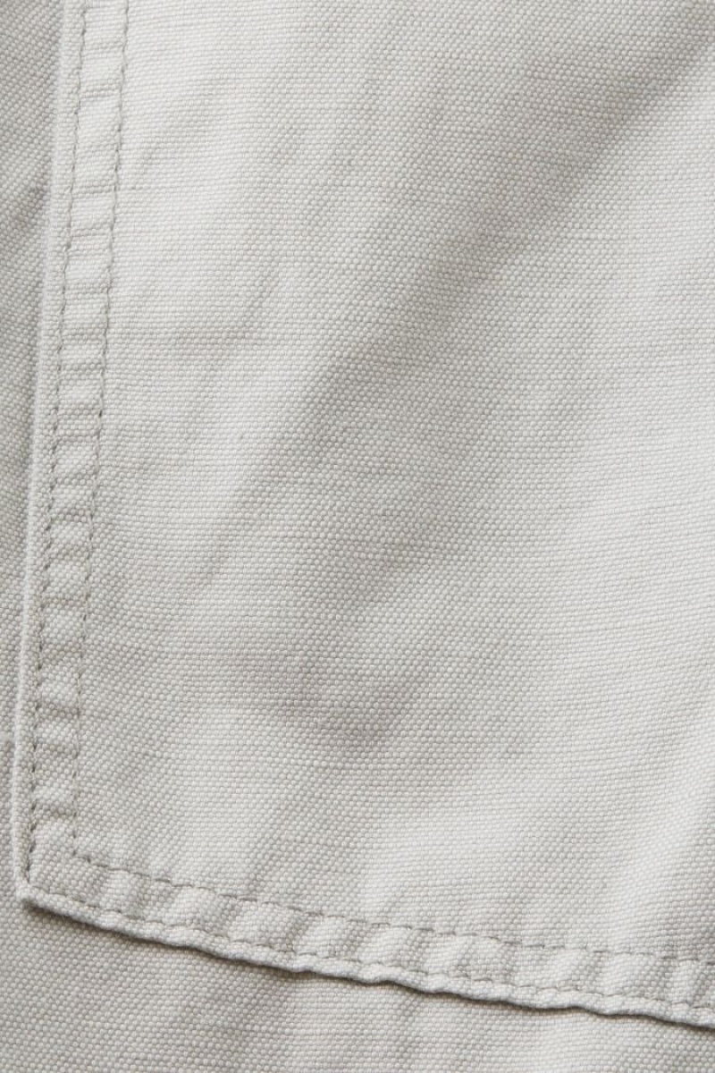 Pánské Kraťasy Esprit Bermuda,Bavlněné-linen Blend Světle Šedé | YAQ684950