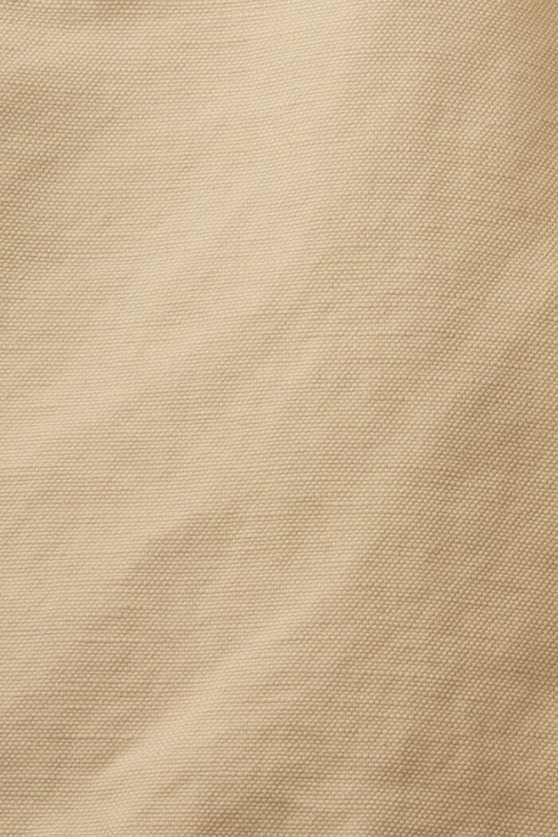 Pánské Kraťasy Esprit Bermuda,Bavlněné-linen Blend Hnědé | AGD194025