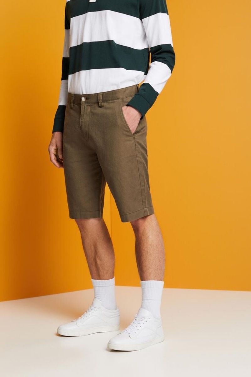 Pánské Kraťasy Esprit Chino-style Zelene | TDO892157