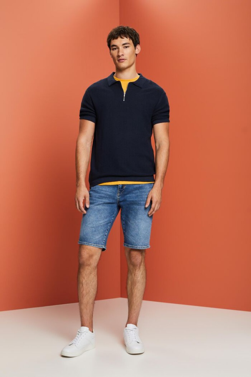 Pánské Kraťasy Esprit Relaxed Slim Fit Denim Blankyt Světle | SGU832451