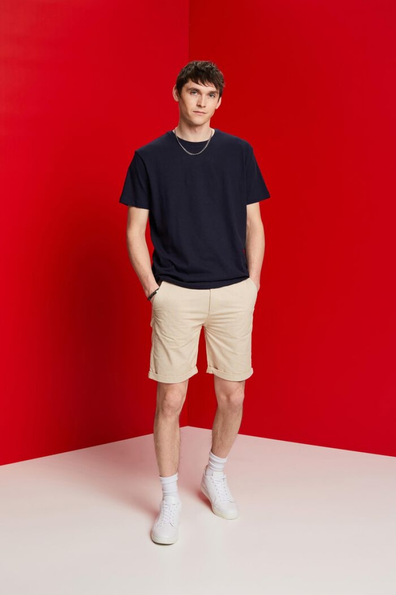 Pánské Kraťasy Esprit Two-tone Chino Světle Béžový | JRP356749