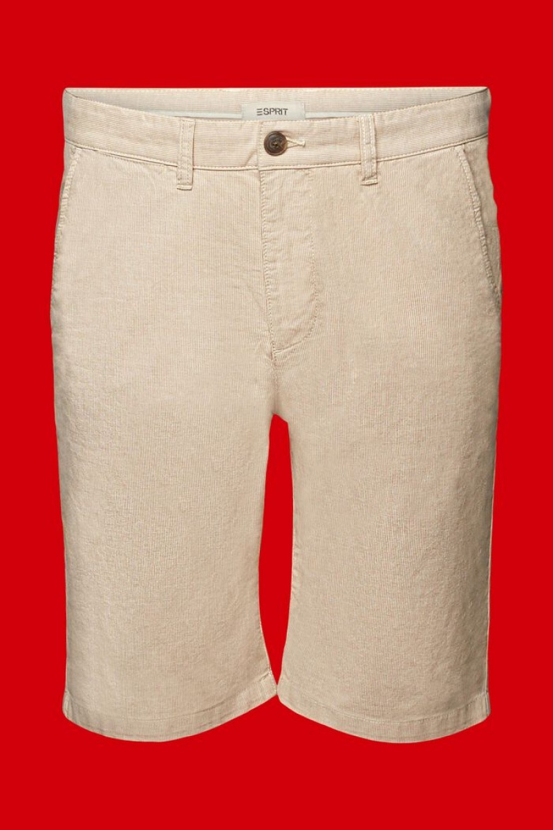 Pánské Kraťasy Esprit Two-tone Chino Světle Béžový | JRP356749