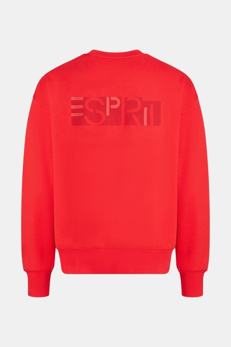 Pánské Mikiny Esprit Grafická Reunion Logo Červené | ZQM950627