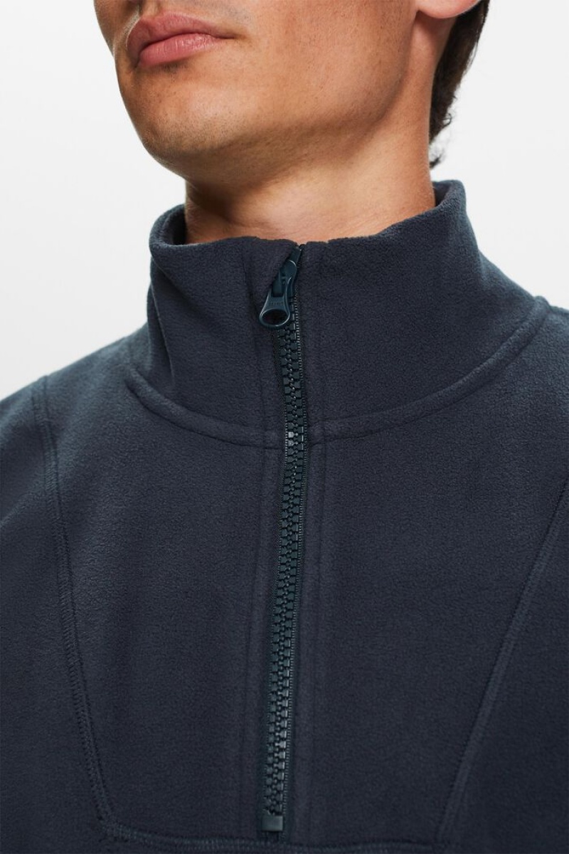 Pánské Mikiny Esprit Half-zip Fleece Blankyt | FCG953748