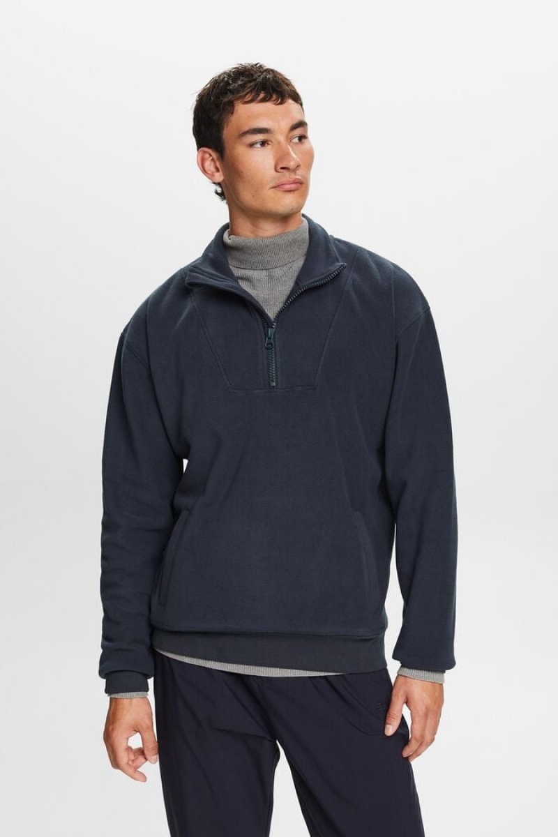 Pánské Mikiny Esprit Half-zip Fleece Blankyt | FCG953748