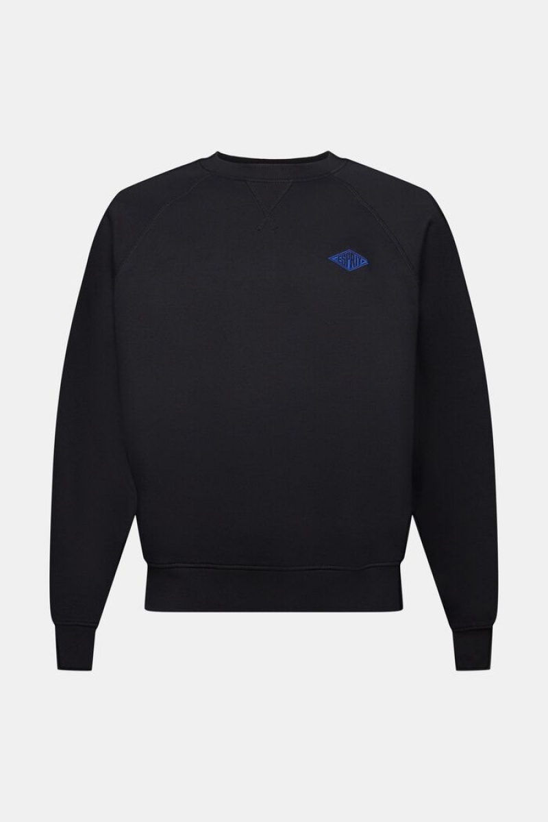 Pánské Mikiny Esprit Logo Fleece Černé | MBT531764