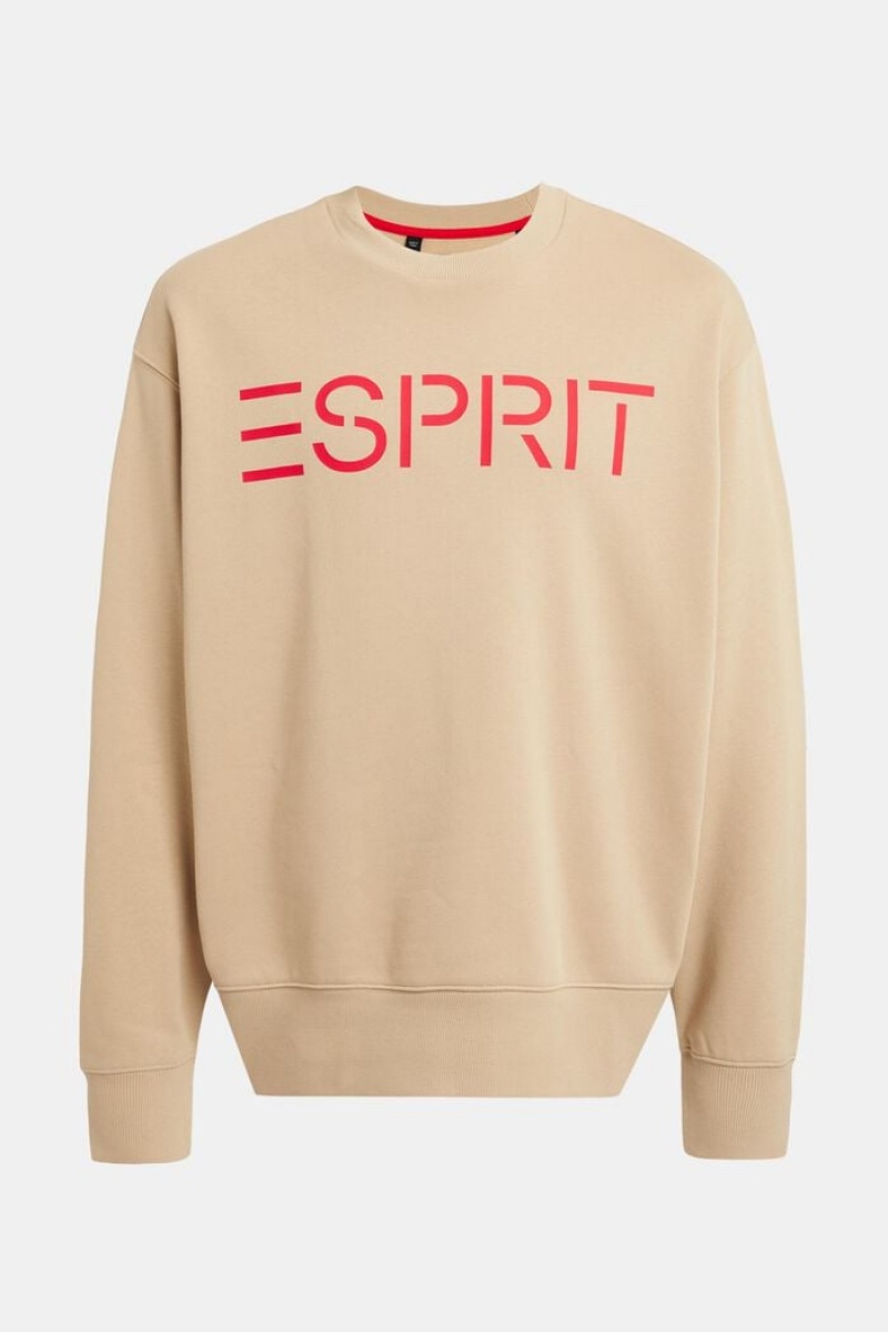 Pánské Mikiny Esprit Logo Hnědé | JCS549380