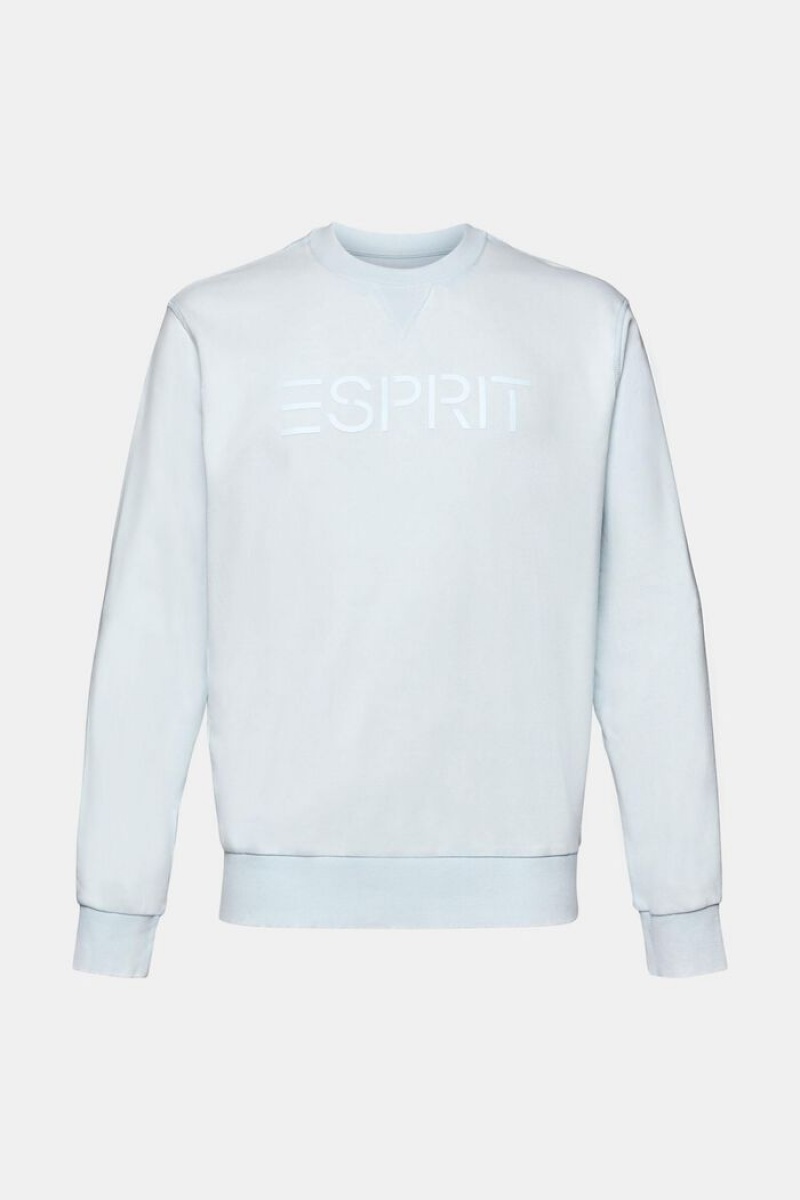 Pánské Mikiny Esprit Logo Print Crewneck Blankyt | VZQ053687