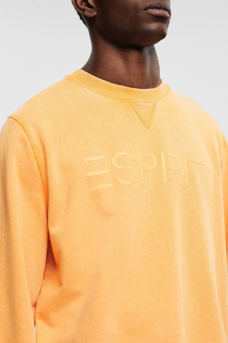 Pánské Mikiny Esprit Logo Print Crewneck Oranžové | PAV952830