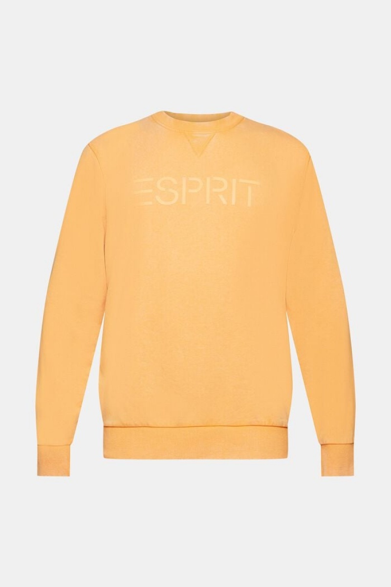 Pánské Mikiny Esprit Logo Print Crewneck Oranžové | PAV952830