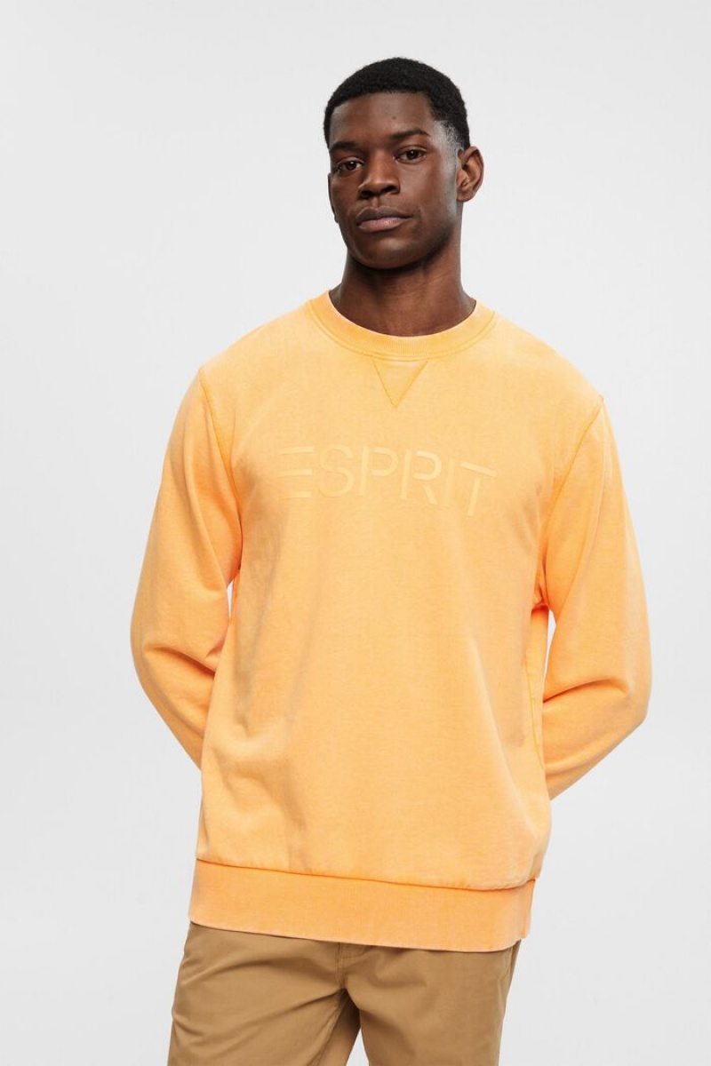 Pánské Mikiny Esprit Logo Print Crewneck Oranžové | PAV952830