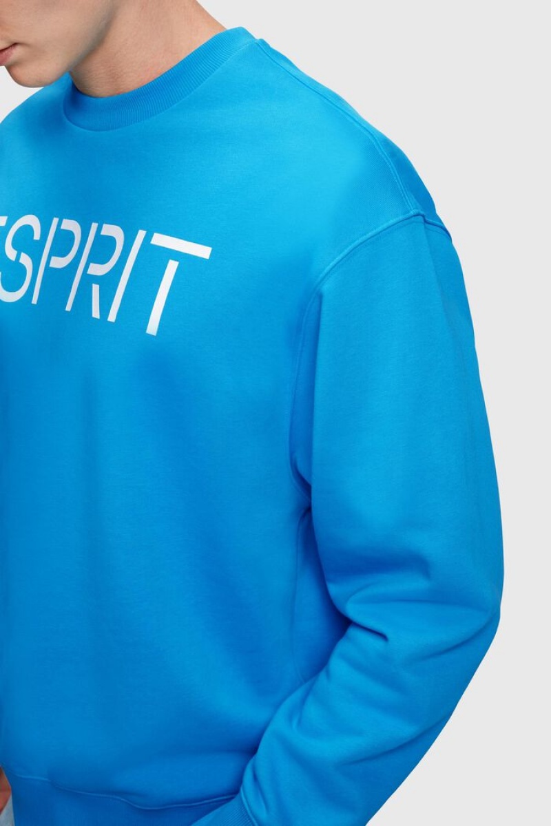 Pánské Mikiny Esprit Logo Tyrkysové | YGW142860