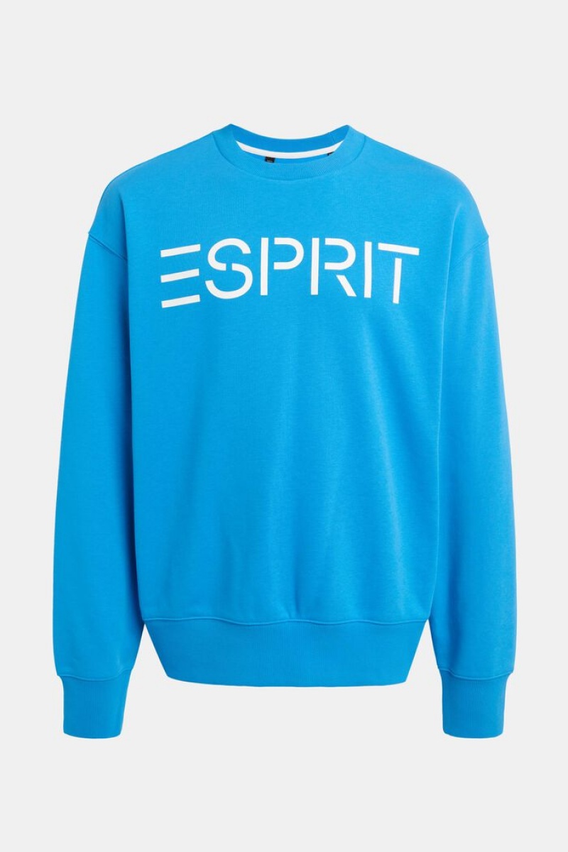 Pánské Mikiny Esprit Logo Tyrkysové | YGW142860