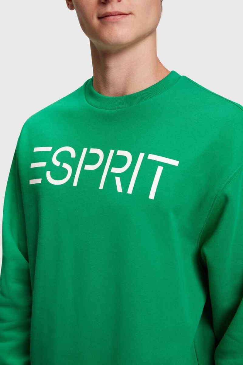 Pánské Mikiny Esprit Logo Zelene | AJL145809