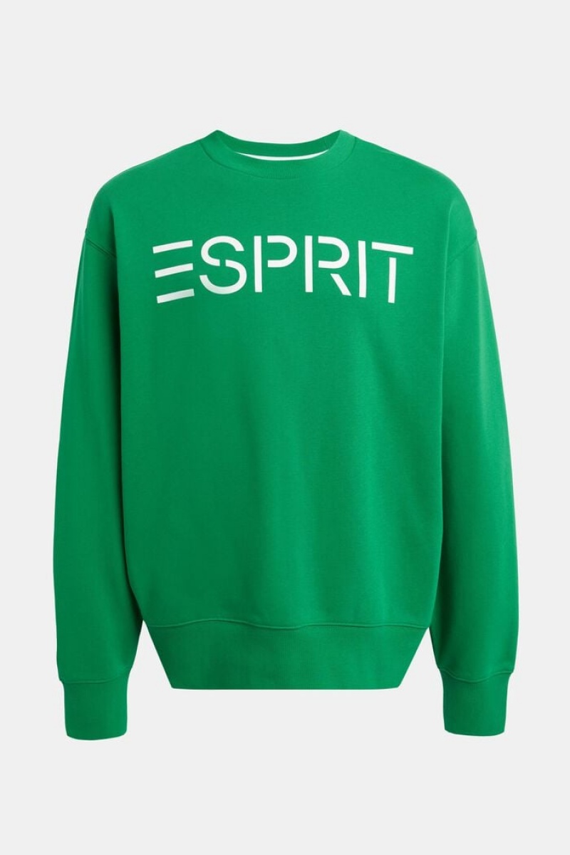 Pánské Mikiny Esprit Logo Zelene | AJL145809