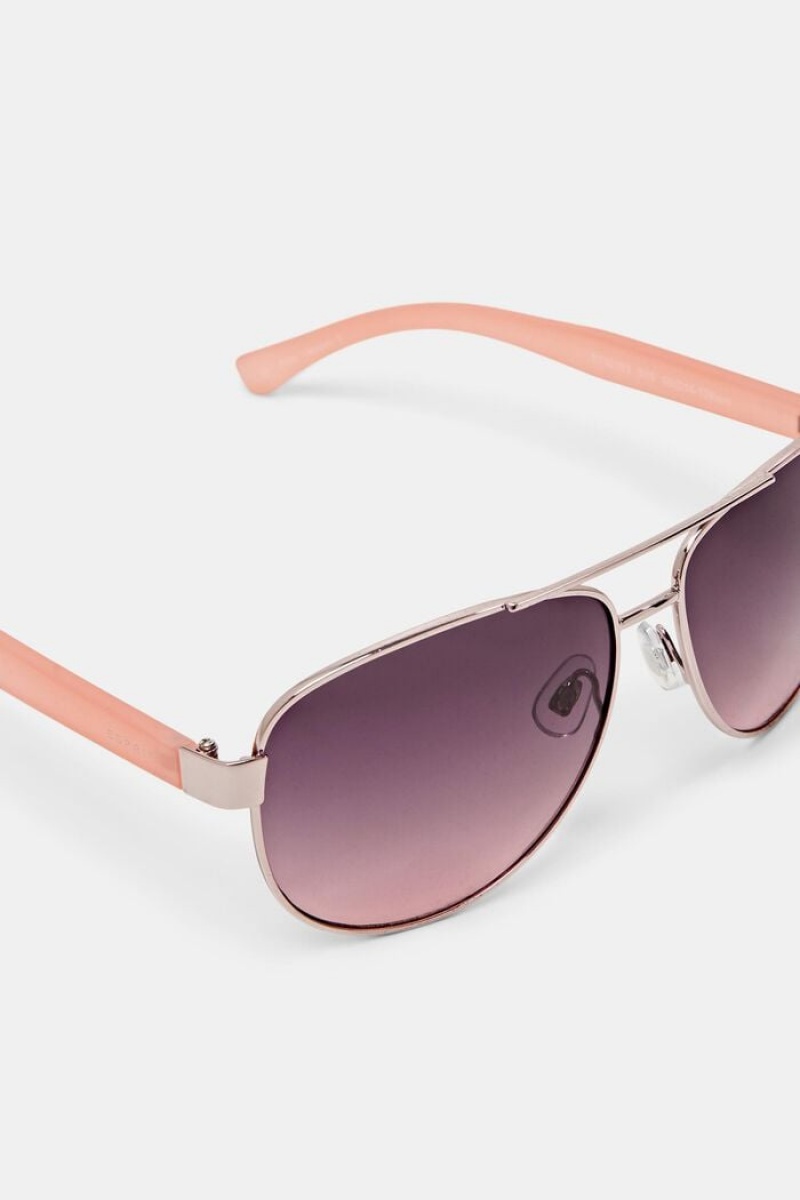 Pánské Sluneční Brýle Esprit Aviator Růžové | YVE163574