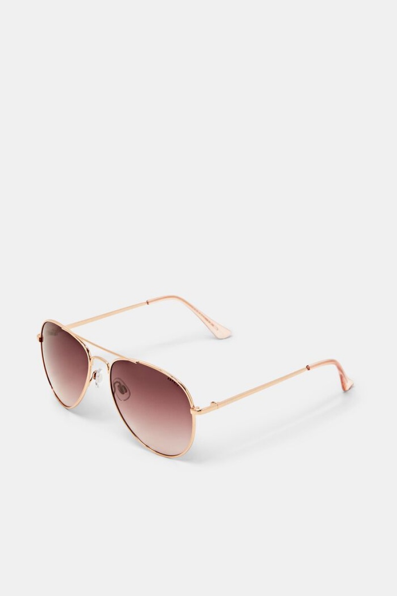 Pánské Sluneční Brýle Esprit Aviator With Rose Tinted Lenses Růžové | SQR315609