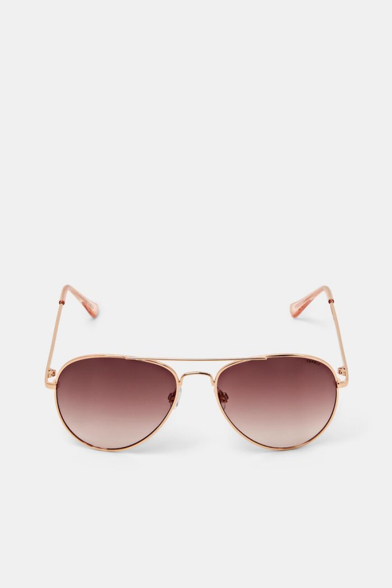 Pánské Sluneční Brýle Esprit Aviator With Rose Tinted Lenses Růžové | SQR315609