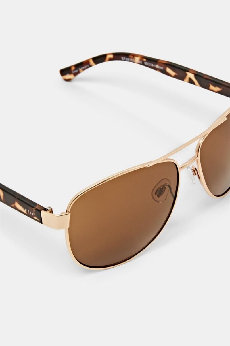 Pánské Sluneční Brýle Esprit Aviator Zlaté | STX387401