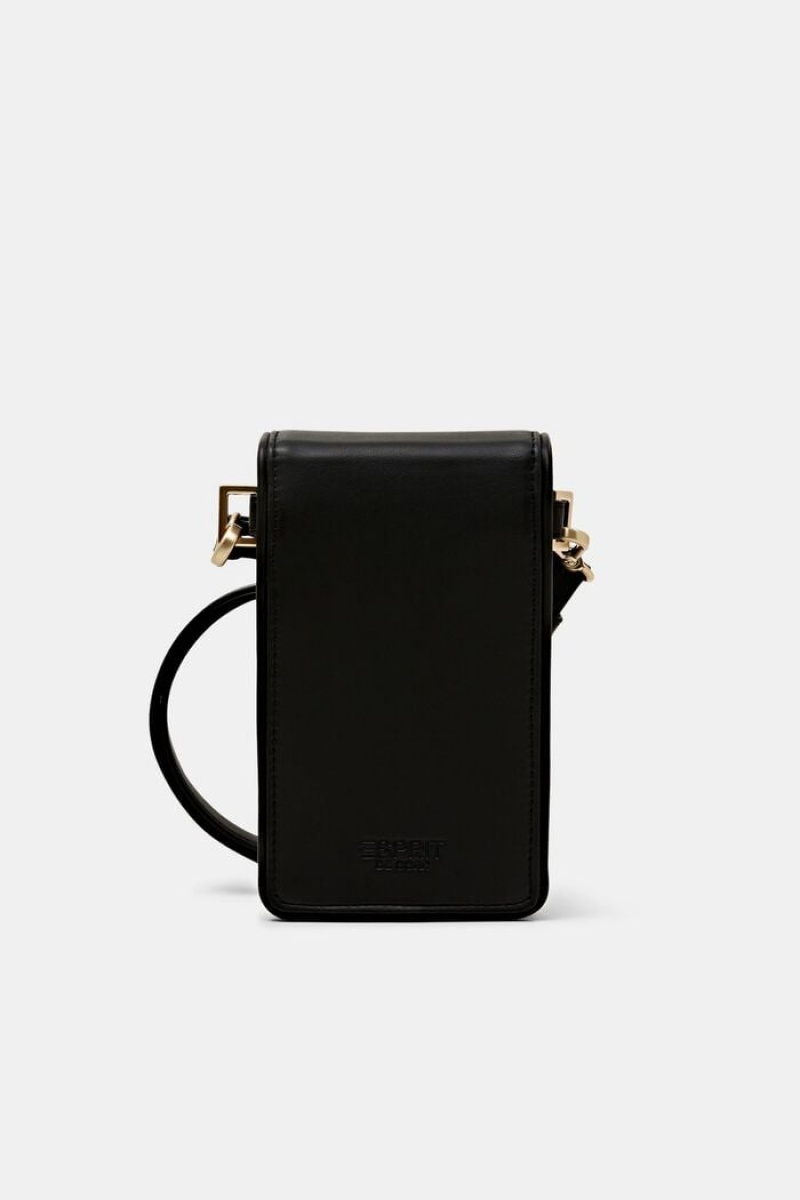 Pánské Tašky Esprit Small Faux Læder Cross Body Phone Černé | GYS834670