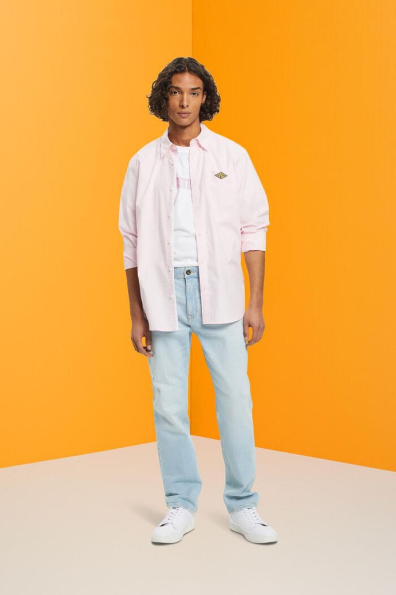 Pánské Tričko Esprit Relaxed Fit With Logo Print Bílé | CNX201975