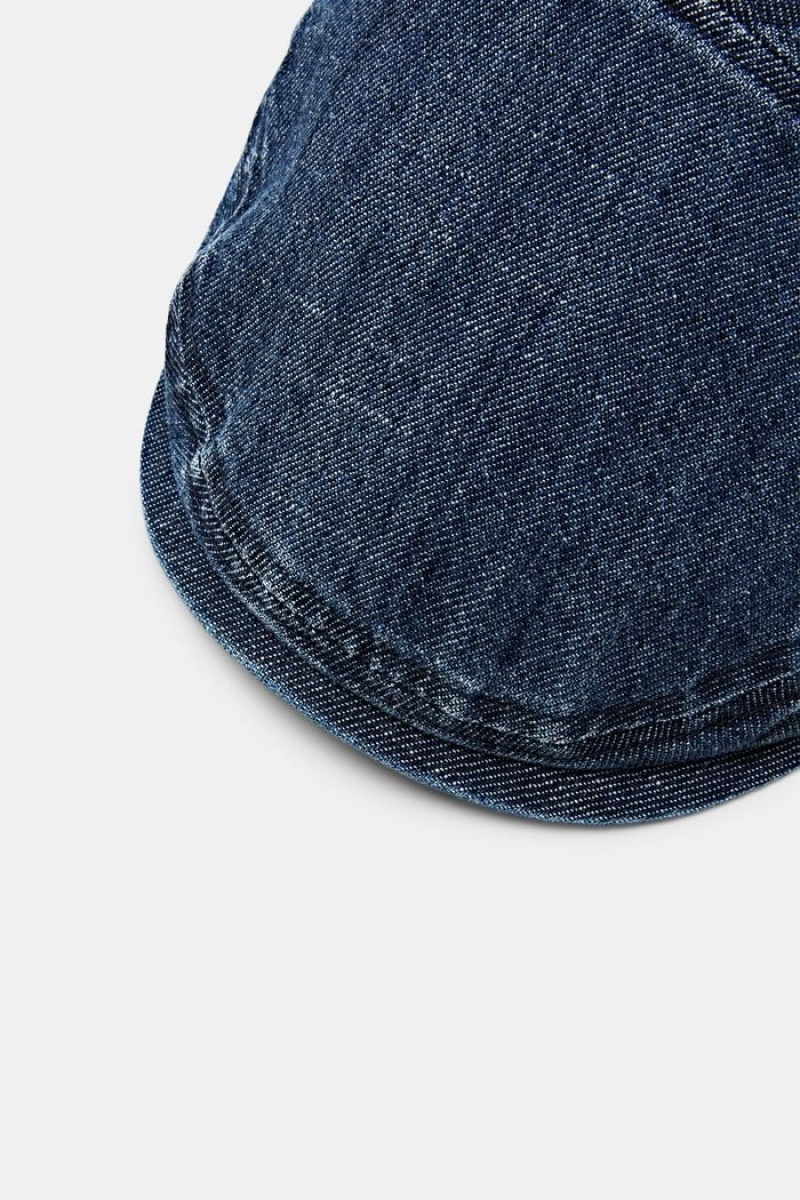 Pánské Čepice Esprit Denim Byty Tmavě Blankyt | DUX803514