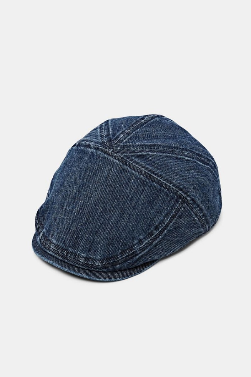 Pánské Čepice Esprit Denim Byty Tmavě Blankyt | DUX803514