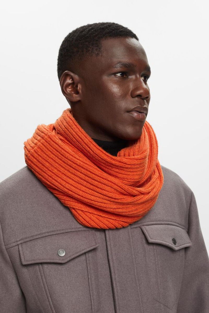 Pánské Šátky Esprit Rib-knit Loop Oranžové | BAK421958