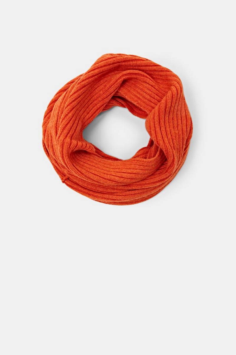 Pánské Šátky Esprit Rib-knit Loop Oranžové | BAK421958